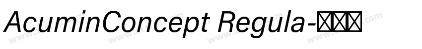 AcuminConcept Regula字体转换
